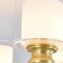新中式全铜吊灯客厅灯LED简约轻奢纯铜灯具
