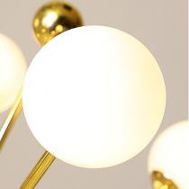 现代简约玻璃球餐厅吊灯轻奢创意金属球