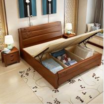 中式实木床1.8米轻奢橡木经济型现代简美储物原木