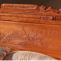 红木床双人床1.8米实木雕花床 仿古中式