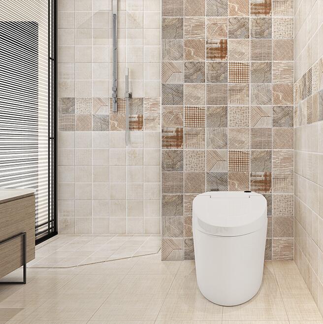 新中源浴室瓷砖300x300美式田园卫生间墙砖防滑地砖
