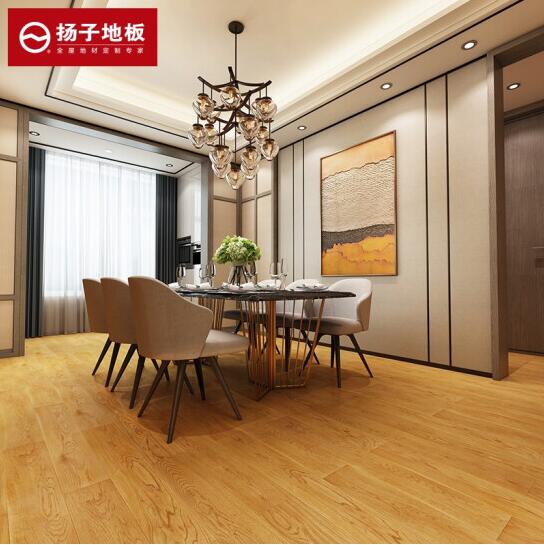 扬子地板中国发明专利锁扣纯实木地热地板 橡木•原素物语YDX...