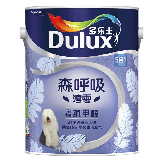 多乐士（Dulux）森呼吸淳零无添加硅藻抗甲醛5合1内墙乳胶...