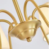 美式简约全铜吊灯客厅灯布艺纯铜餐厅卧室书房北欧个性创意灯具