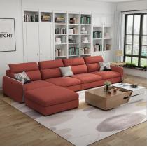 现代可拆洗北欧简约布艺沙发客厅家具小户型三人位棉麻沙发组合