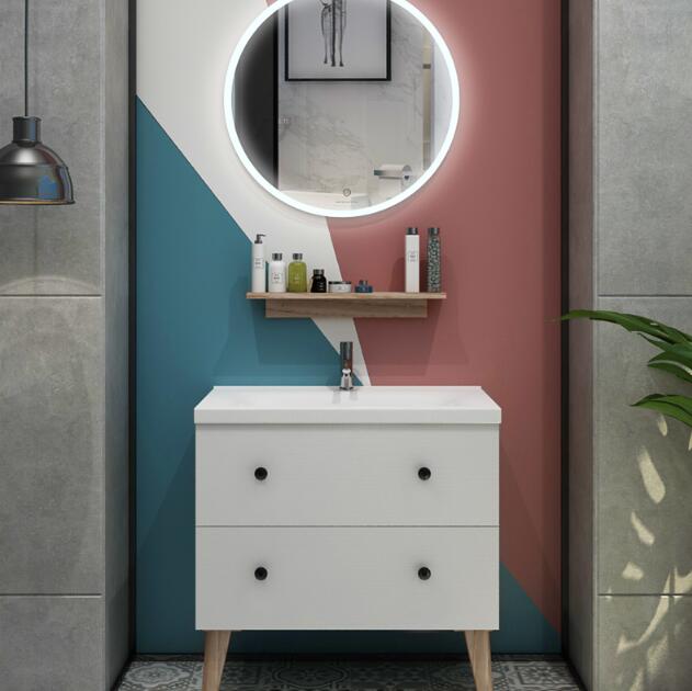 帝王洁具舞悦北欧现代浴室柜组合智能镜落地式洗漱盆小户型卫生间