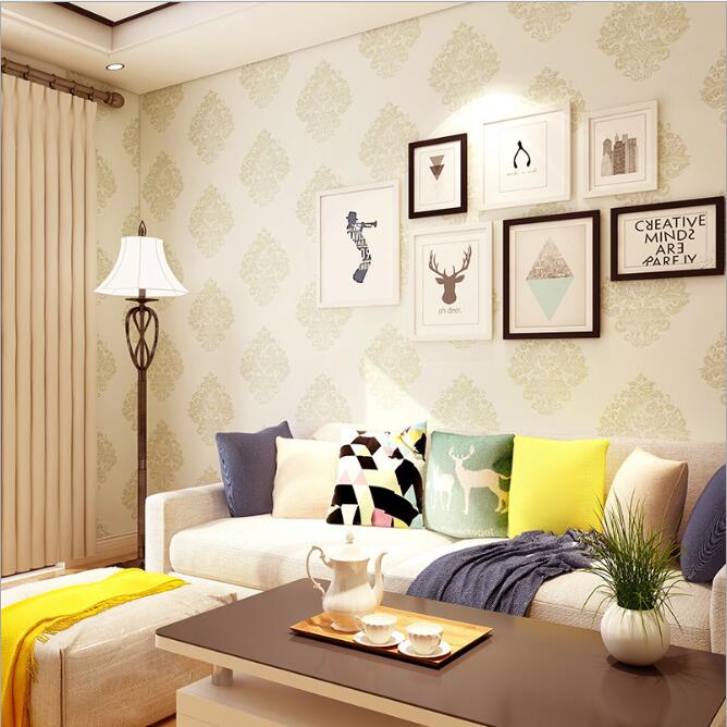 新款 欧式提花壁布 装修无缝墙布 无纺底卧室客厅提花多色