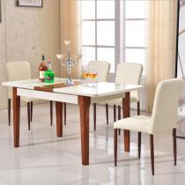 简约家用餐桌吃饭桌 椅组合现代大小户型实木脚桌子椅子客厅家具