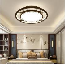 新中式简约超薄LED吸顶灯大厅客厅灯咖啡色餐厅书房卧室中式灯具