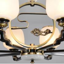 新中式全铜灯客厅吊灯LED奢华大气别墅工程吊灯卧室餐厅书房灯具