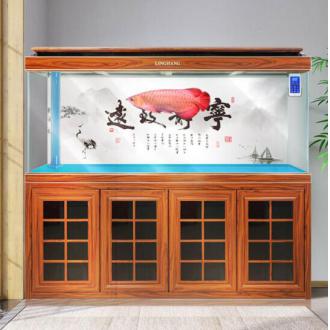 闽江鱼缸水族箱超白玻璃客厅家用免换水鱼缸造景大型底过滤水族箱龙鱼缸