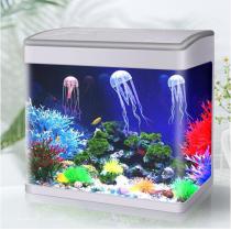 闽江鱼缸水族箱生态造景小鱼缸时尚创意鱼缸迷你玻璃桌面金鱼缸