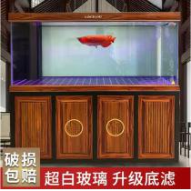 闽江鱼缸水族箱超白玻璃客厅家用免换水鱼缸造景大型底过滤水族箱龙鱼缸金鱼缸