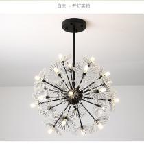 【米哈曼】筑家轻奢温馨个性艺术LED创意吊灯时尚水晶餐厅灯具/不含光源/23头-G4（φ470*470mm）