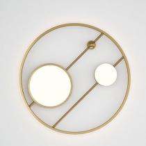 【米哈曼】筑家现代铜灯/含光源（三色 LED40W）/H65黄铜