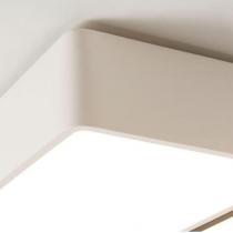 筑家现代 LED异形客厅书房灯餐厅阳台过道吸顶灯/36W三色变光（380*380*85mm）黑白