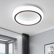 筑家现代 新款圆形卧室书房led吸顶灯/18W三色变光（直径250*高90）白+木纹