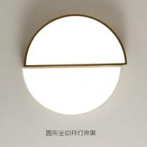 筑家现代 亚克力客餐厅 LED吸顶灯/30W单色白光（380*420*90mm）黑+白