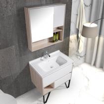 筑家环保浴室柜 免漆多层板浴室柜 落地柜823（套）/台面尺寸：800mm