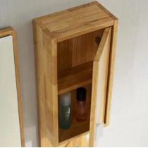 汉塔浴室柜组合 现代 梳妆洗漱台盆柜 橡木吊柜 卡其色原木色卫浴