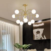 全铜轻奢北欧吊灯客厅灯具现代简约创意个性魔豆分子卧室书房灯饰