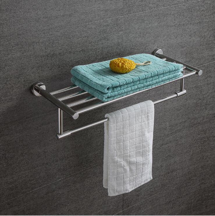 不锈钢毛巾架杆浴巾架浴室挂件卫生间置物架卫浴五金套装升级加厚