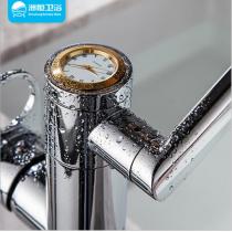高标带手表创意面盆水龙头铜体可变向冷热卫生间浴室龙头卫浴厨卫
