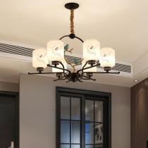 现代新中式吊灯 客厅大灯创意个性复古吊灯餐厅灯大气中国风灯具