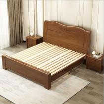中式实木床1.5米1.8米橡胶木双人床经济型卧室家具民宿家具