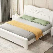 中式实木床1.5米1.8米橡胶木双人床经济型卧室家具民宿家具