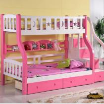 中式儿童实木床全实木子母床精选松木床上下床1.35米实木床