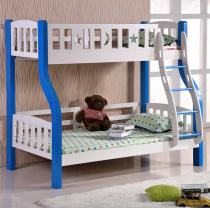 中式儿童实木床全实木子母床精选松木床上下床1.35米实木床