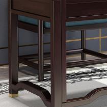新中式实木书桌椅组合书房写字桌橡胶木1.4米办公桌
