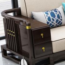 新中式沙发现代简约古典轻奢客厅禅意中式家具实木布艺沙发组合