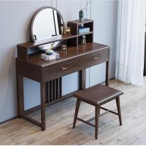 新中式实木梳妆桌带镜化妆台禅意民宿大小户型现代简约卧室家具