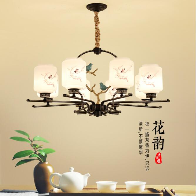 现代新中式吊灯 客厅大灯创意个性复古吊灯餐厅灯大气中国风灯具