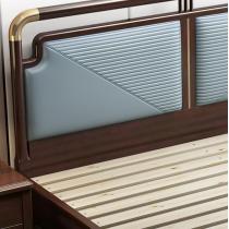 新中式实木床1.8米双人床1.5米婚床主卧室实木家具品质型