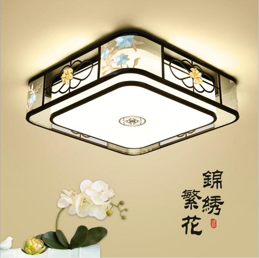 新中式吸顶灯客厅中国风现代简约大气长方形卧室餐厅led灯具