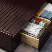 新中式实木床1.8米现代禅意1.5m主卧双人床高箱储物床