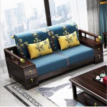 新中式实木沙发组合现代简约中国风轻奢客厅冬夏两用家用客厅沙发