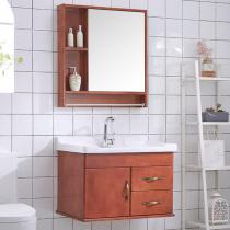 卫浴现代简约橡木浴室柜组合落地洗脸盆池洗手台实木洗漱台卫浴柜