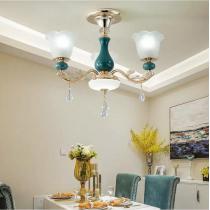 新款欧式客厅吊灯温馨现代简约家用餐厅卧室灯具北欧陶瓷美式吊灯