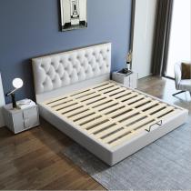 现代简约软体床超纤皮1.5米1.8米双人床卧室家具高箱储物床软包床