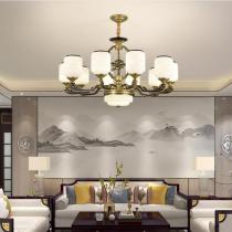 新中式家用客厅吊灯创意中国风茶楼餐厅灯复式楼禅意书房灯具新款