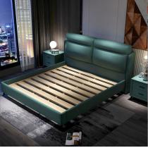 科技布床软包大床1.8*2.0米轻奢现代双人床主卧室静音床
