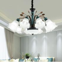 新款陶瓷欧式客厅吊灯卧室餐厅家用现代简约大气灯具美式创意灯饰