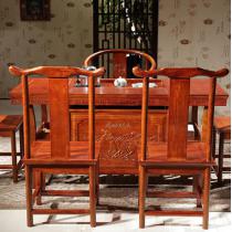 茶桌椅组合办公室实木仿古茶台1.5米功夫茶几 简约现代南榆木茶桌