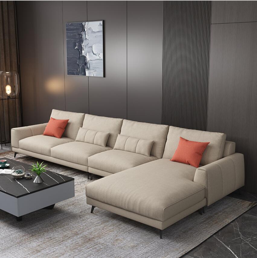 北欧布艺沙发现代简约轻奢大小户型科技布三人位沙发组合客厅家具