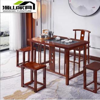 阳台小茶桌椅组合实木茶几小户型 茶具套装 桌子一体家用功夫茶台