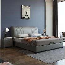 主卧婚床超纤皮床1.5米1.8米现代简约皮艺床超纤皮舒适软靠床
